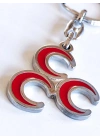 Üç Hilalli Metal Anahtarlık