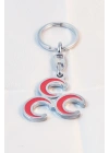 Üç Hilalli Metal Anahtarlık