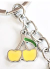 Sarı ve Yeşil Elmalarla Metal Anahtarlık