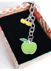 Sarı ve Yeşil Elmalarla Metal Anahtarlık