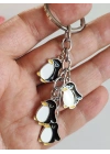 Sevimli Penguenlerden Metal Anahtarlık