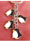 Sevimli Penguenlerden Metal Anahtarlık