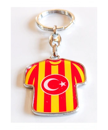Sarı kırmızı Takım Formalı Metal Anahtarlık