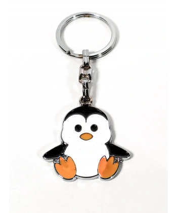 Penguen Figürlü Metal Anahtarlık – Sevimli Tasarım, Günlük Kullanıma Uygun Dayanıklı Aksesuar