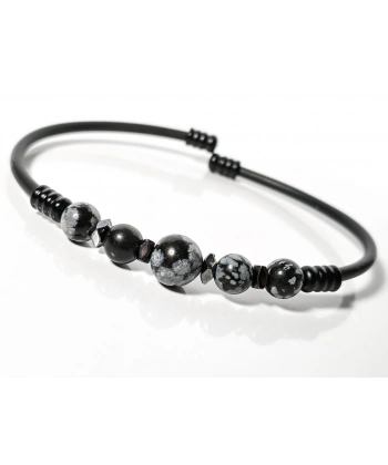 Obsidyen Taşlı Yaylı Bileklik – Koruma, Denge ve Güçlü Bir Stil