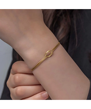 Gümüş Gold Aşk Düğüm Kadın Bileklik