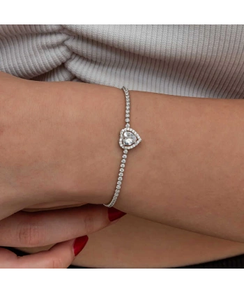 Gümüş Kalpli Su Yolu Bileklik