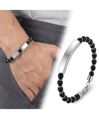 Moncuk Design Oniks Beyaz İsim Yazılabilir Ve Ayarlanabilir Çelik Zincir Bileklik 33512B29D1