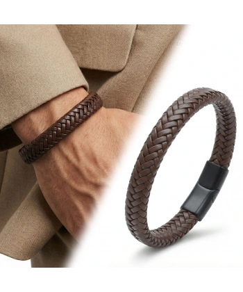 Moncuk Design Kahve Deri Örgü Bileklik Zamak Kilit 33513B4D5Z