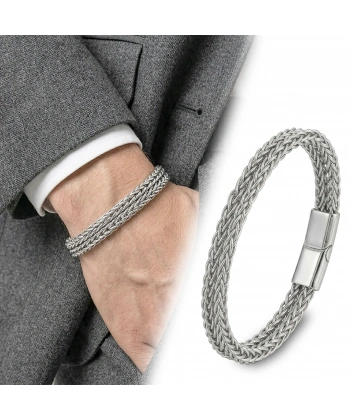 Moncuk Design Sarmal Çelik Zincir Örgülü Erkek Bileklik 33515B2D3