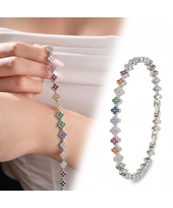 Moncuk Design 5 mm Çakra Taşlı Ayarlanabilir Çiçek Kadın Bileklik 3351KBV6D8