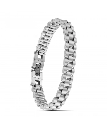 Moncuk Design Beyaz Ful Çelik Bileklik 33511G1D3M