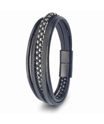 Moncuk Design Beyaz Hematit Ve Çoklu Deri Bileklik 33514B3D1