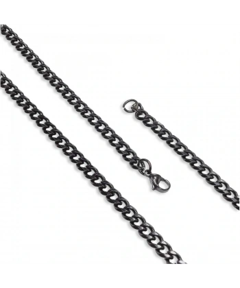 Moncuk Design Çelik Erkek Siyah Kolye 1.6Mm 3351CEK009