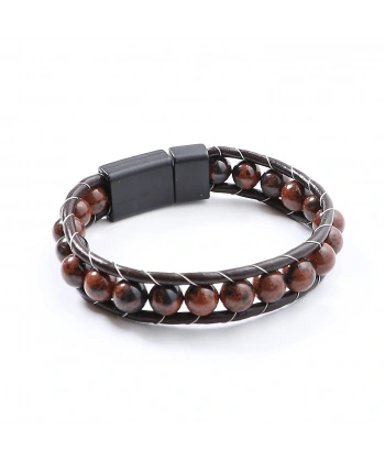 Moncuk Design Doğaltaş Deri Bileklik 33512B2D8M9