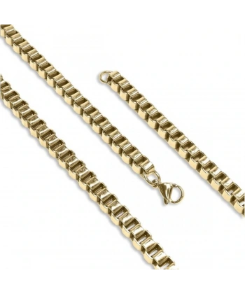 Moncuk Design Kare Arnavut Çelik Kolye 6Mm 3351CEK032