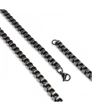 Moncuk Design Kare Arnavut Çelik Kolye 6Mm 3351CEK033