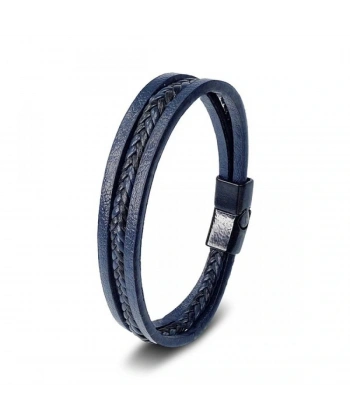 Moncuk Design Lacivert Siyah Saç Örgü Ve Çelik Bileklik 33513B10D1