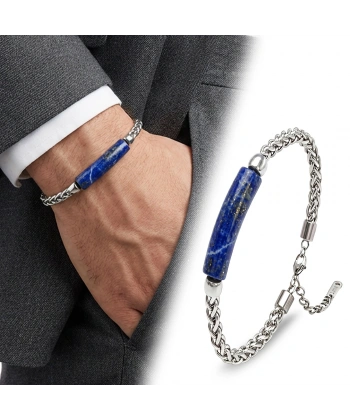 Moncuk Design Lapis Doğal Taşlı Ve Ayarlanabilir Çelik Zincir Bileklik 33512B15D5