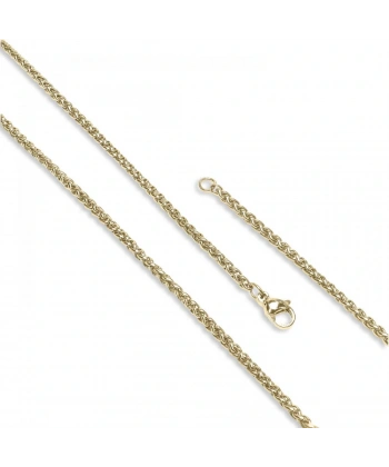 Moncuk Design Sarı Renk Çelik Kolye 2.5Mm 3351CEK012