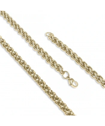 Moncuk Design Sarı Renk Çelik Kolye 6Mm 3351CEK018