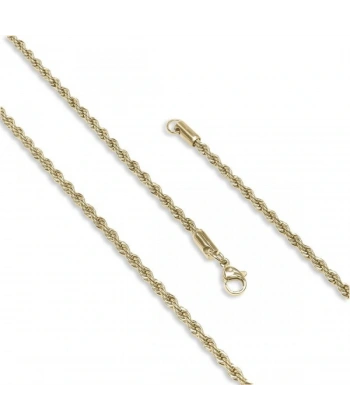 Moncuk Design Sarı Sarmal Çelik Kolye 3Mm 3351CEK010