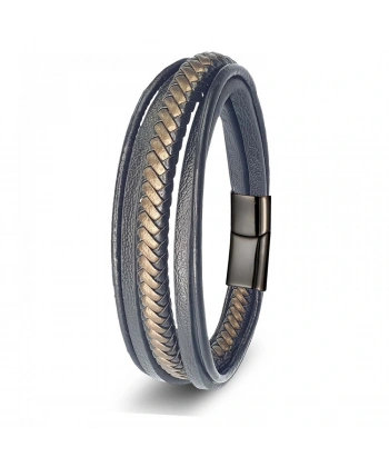 Moncuk Design Siyah Kahve Çoklu Deri Bileklik 33513B2D1