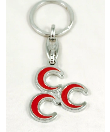 Üç Hilalli Metal Anahtarlık