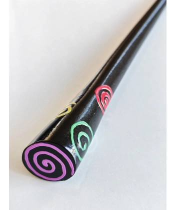 Renkli Spiral Desenli Kokonat Saç Topuz Çubuğu