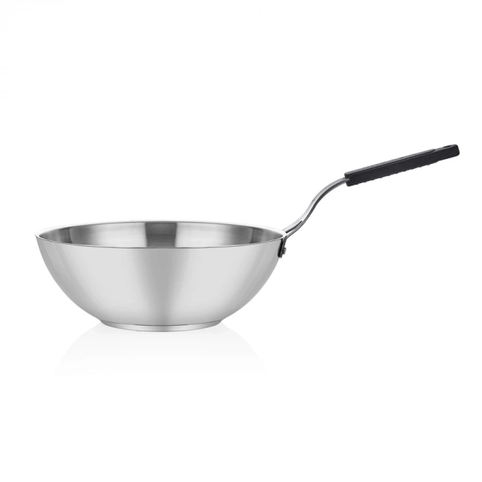 ÇELİK WOK TAVA 32CM - SİLİKONLU SAP