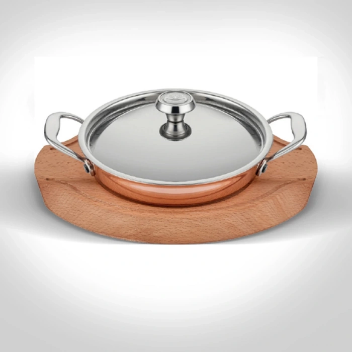 ELİT MM BAKIR YUMURTA SAHANI 14CM + NİHALE + KAPAK