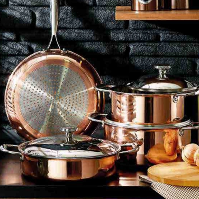 MM BAKIR İNDÜKSİYON 7 PARÇA SET