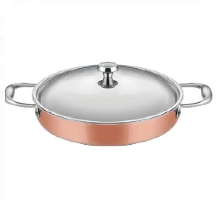 MM BAKIR İNDÜKSİYON SIĞ TENCERE 30CM