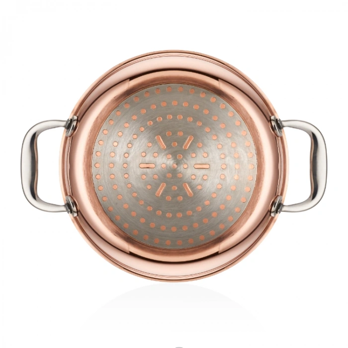 MM BAKIR İNDÜKSİYON YUMURTA SAHANI 16CM + KAPAK