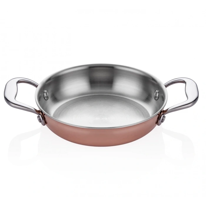 MM BAKIR İNDÜKSİYON YUMURTA SAHANI 18CM + NİHALE + KAPAK