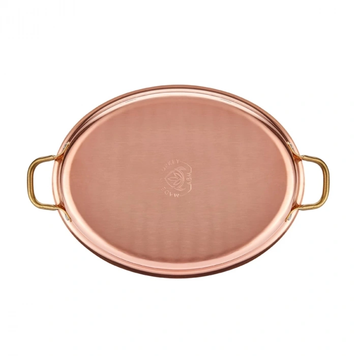 MM BAKIR OVAL SIĞ OMLET TAVA 28*21*6CM + KAPAK