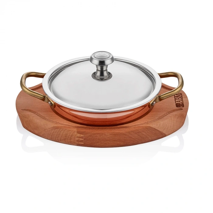 MM BAKIR YUMURTA SAHANI 16CM + NİHALE + KAPAK