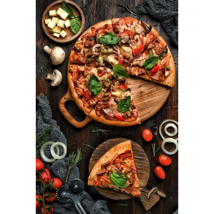 Odunlu Taş Tabanlı Pizza Fırını