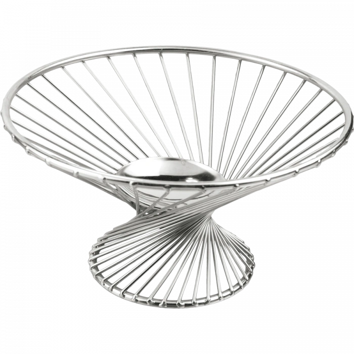 PASLANMAZ AYAKLI MEYVE SEPETİ 20CM