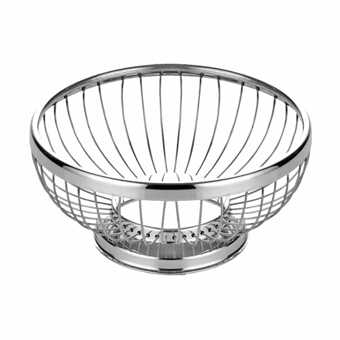 PASLANMAZ YUVARLAK EKMEK VE MEYVE SEPETİ 21CM