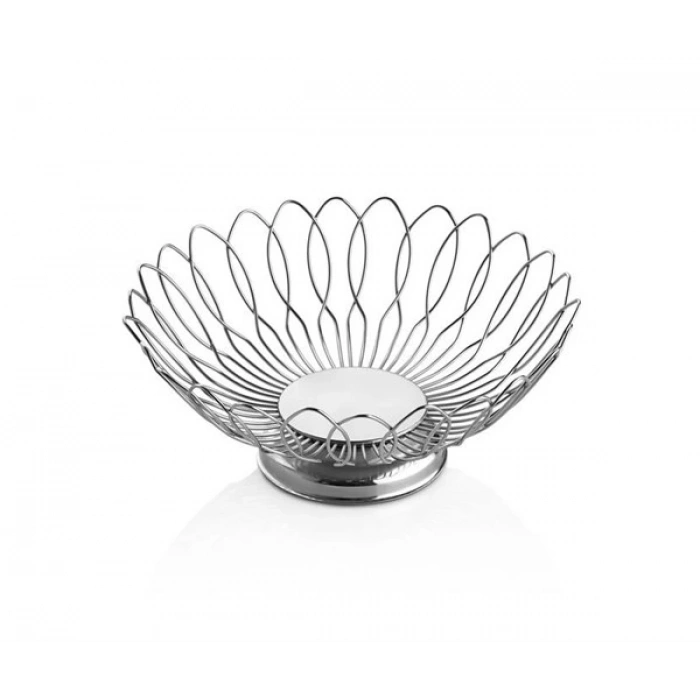 PASLANMAZ YUVARLAK EKMEK VE MEYVE SEPETİ 24CM