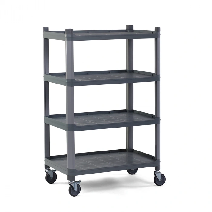 Plastik Raf 4 Katlı Açık Hareketli Gri