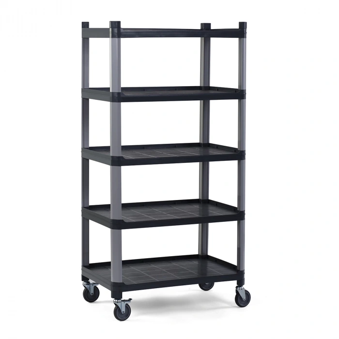 Plastik Raf 5 Katlı Açık Hareketli Gri