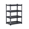 PLASTİK RAF 4 Katlı Açık Antrasit Gri Sabit