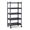 Plastik Raf 5 Katlı Açık Hareketli Gri