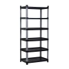 Plastik Raf 6 Katlı Açık Sabit Siyah