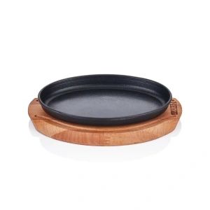 DÖKÜM DEMİR OVAL FAJİTA 23*14CM +NİHALE