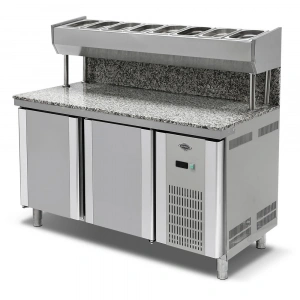 Granitli Pizza ve Salata Buzdolabı 2 Kapılı