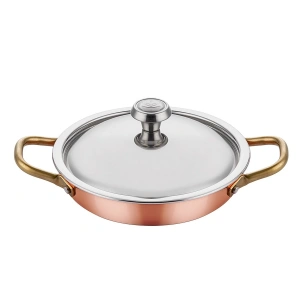 MM BAKIR İNDÜKSİYON YUMURTA SAHANI 20CM + KAPAK