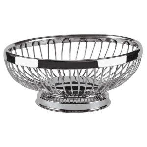 PASLANMAZ OVAL EKMEK VE MEYVE SEPETİ 25*18CM